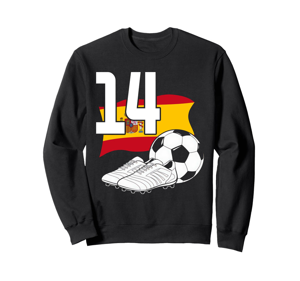 14 Soccer Birthday Gift Soccer Fan Sweatshirt - Novelty Apparel Men Women