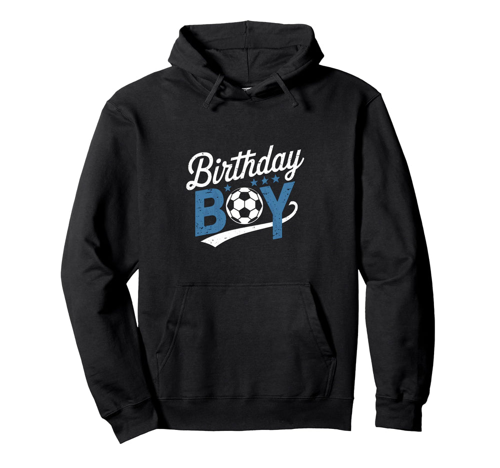 Birthday Soccer Stars Fun Celebration Hoodie - Unique Graphic Unisex