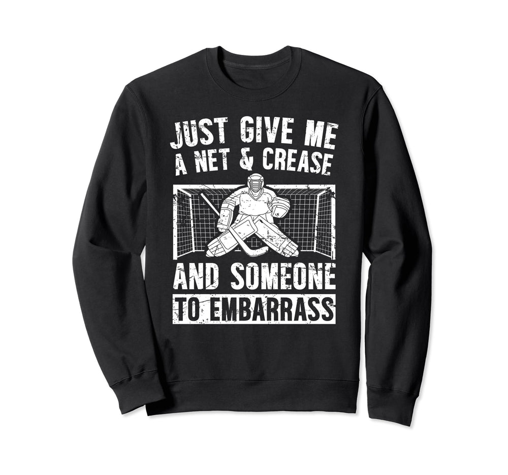 Net Crease Ice Hockey Goalkeeper Ice Sweatshirt - Graphic Print Unisex