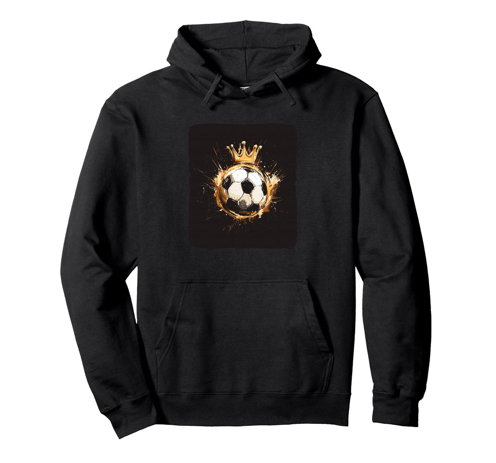 Nice Soccer Ball Golden Crown And Hoodie - Streetwear Style Men Women