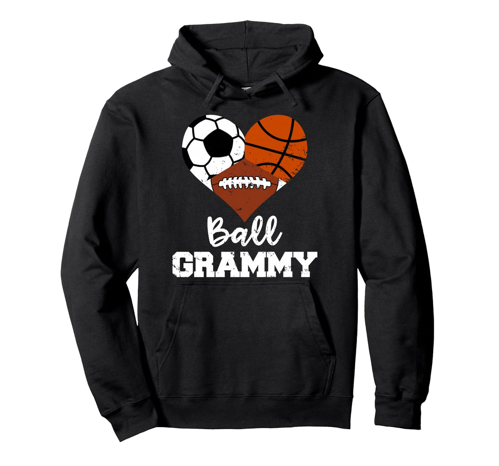 Ball Grammy Heart Funny Soccer Basketball Hoodie - Graphic Print Men Women