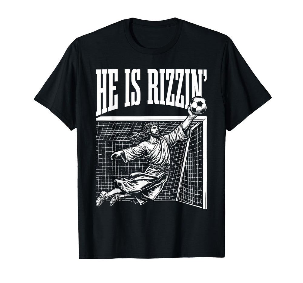Easter He Is Rizzin Funny Christian Meme T-Shirt - Graphic Print Men Women