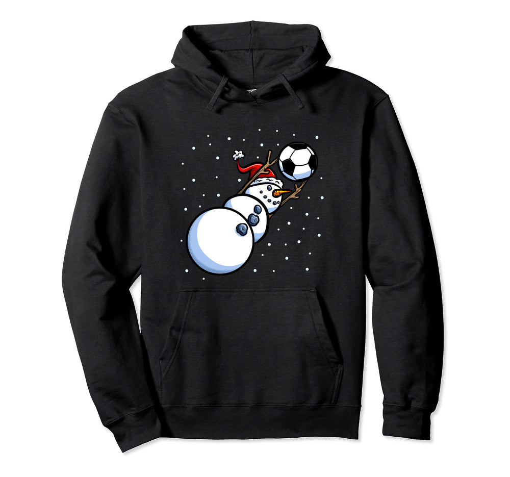 Goalkeeper Soccer Snowman Hoodie - Unique Graphic Unisex