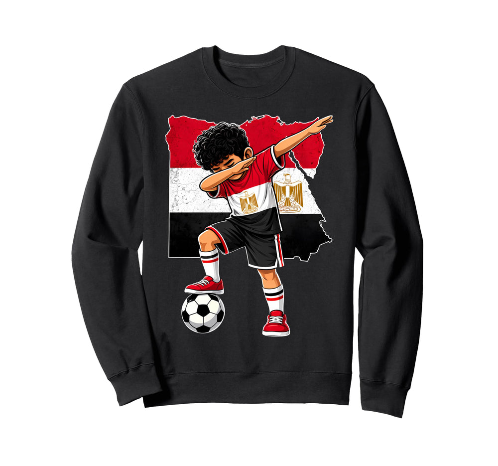 Dabbing Soccer Egypt Jersey Sweatshirt - Trendy Graphic for Adults