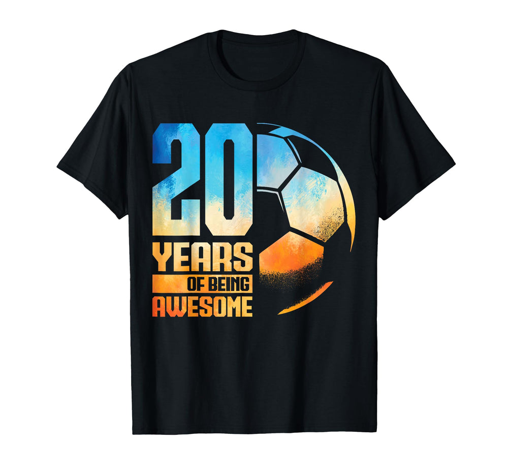 20Th Birthday Soccer Player Football T-Shirt - Novelty Apparel for Adults