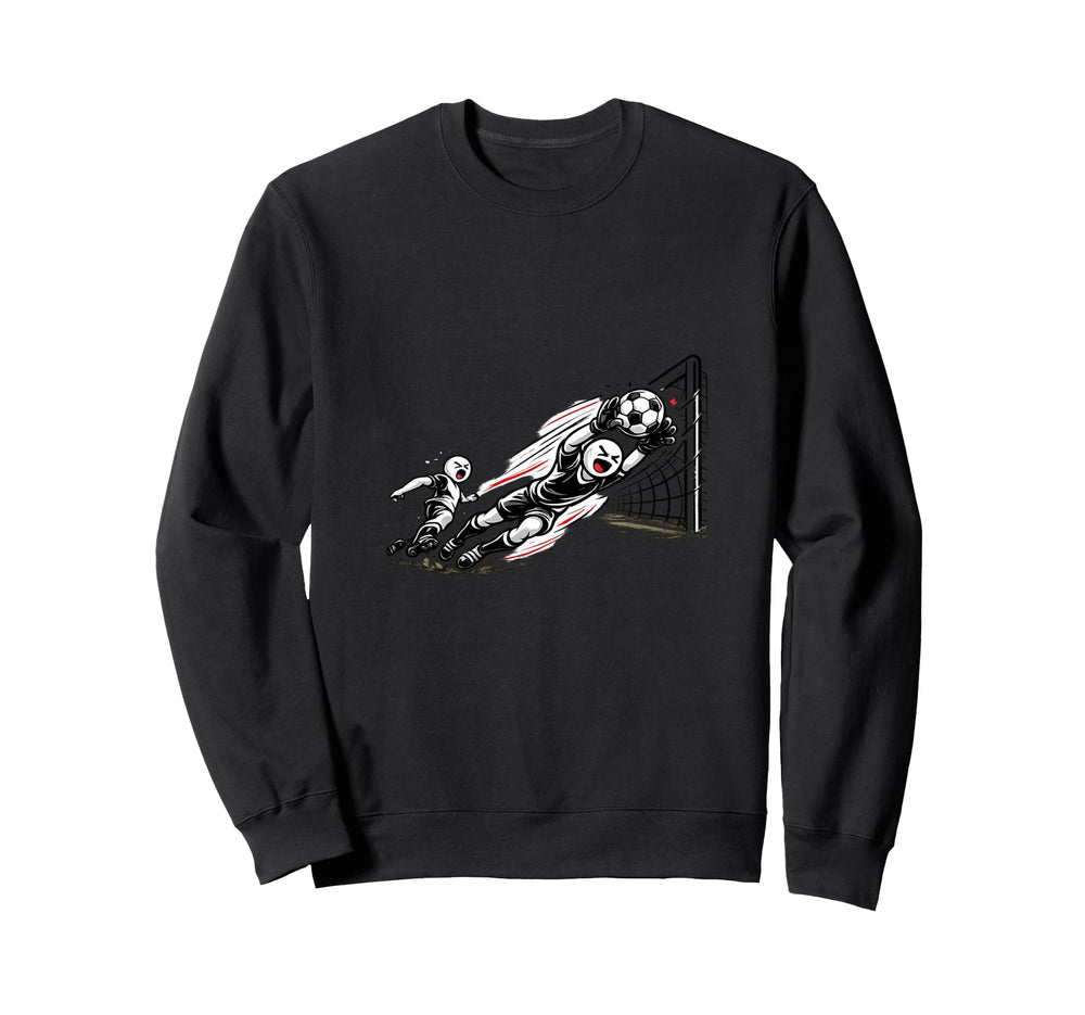 Funny Stick Goalkeeper Soccer Sweatshirt - Custom Art Print for Adults