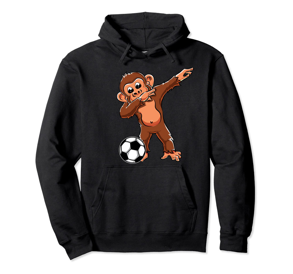 Dabbing Monkey Lovers Dab Soccer Player Hoodie - Trendy Graphic Men Women