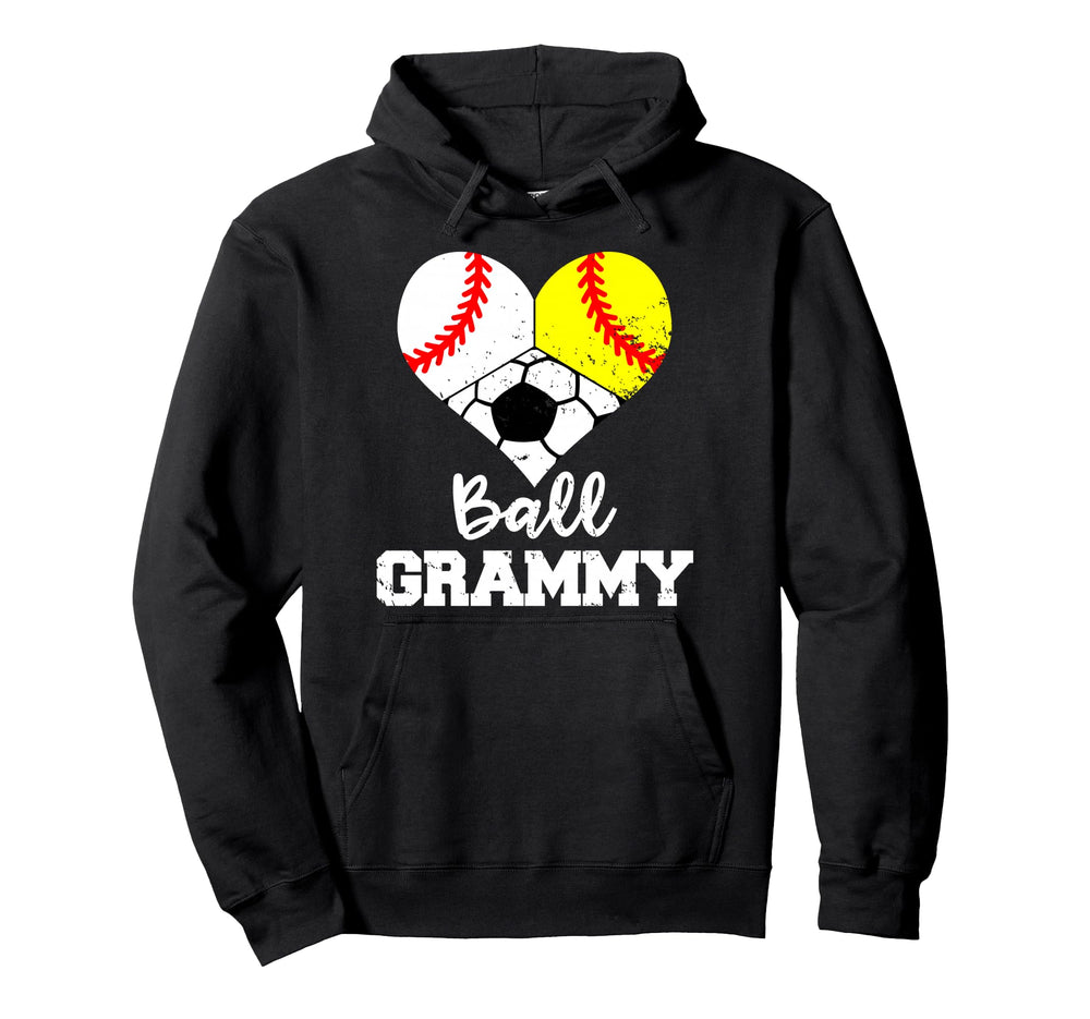 Ball Grammy Heart Funny Baseball Hoodie - Trendy Graphic Men Women