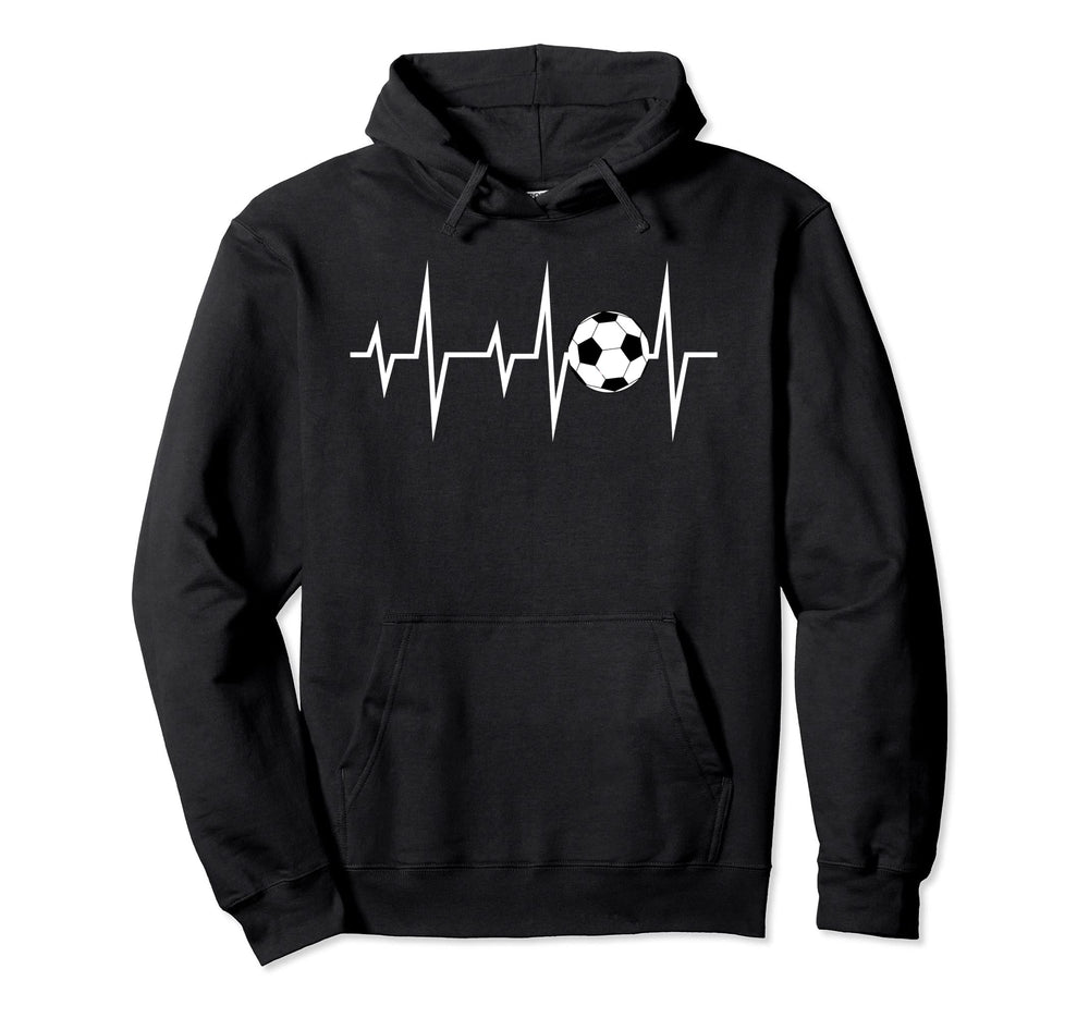 Soccer Heartbeat Ekg Love Soccer Hoodie - Custom Art Print Men Women