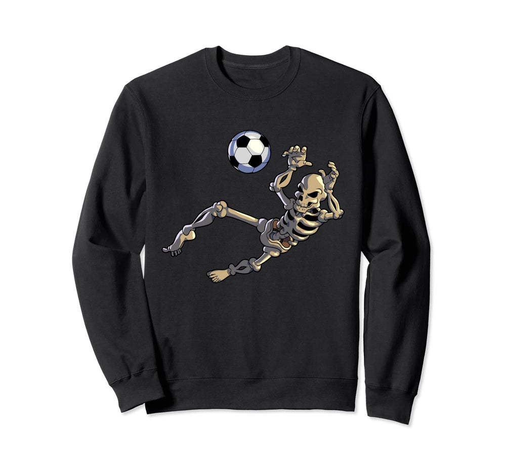 Soccer Skeleton Soccer Goalkeeper Sweatshirt - Unique Graphic Men Women