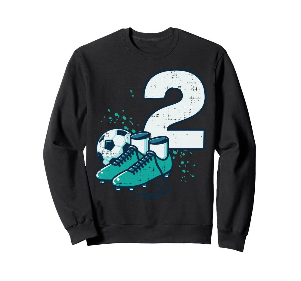 2Nd Birthday Soccer Ball Shoes Sweatshirt - Streetwear Style Unisex