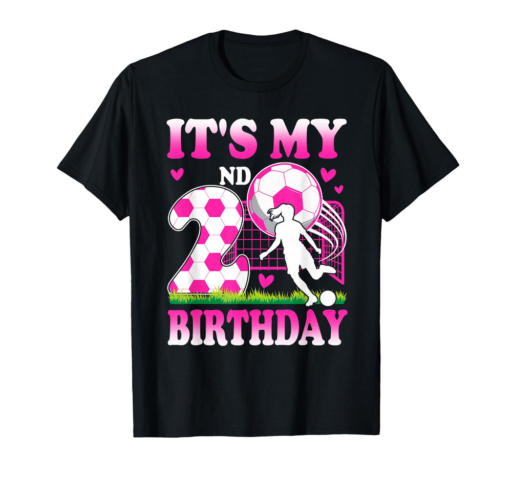 2 Year Old Birthday Soccer Themed Party 2Nd T-Shirt - Graphic Print Unisex