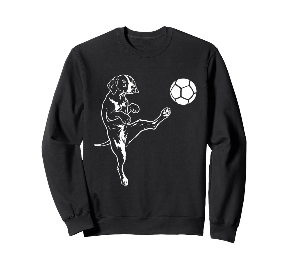 Labrador Playing Soccer Dog Sweatshirt - Fun Novelty Design Men Women