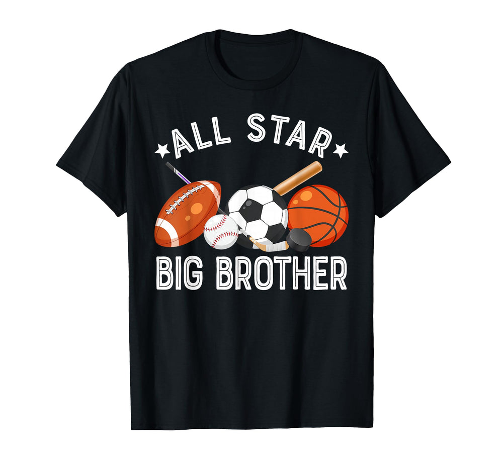 All Star Big Brother Birthday T-Shirt - Minimalist Print for Adults
