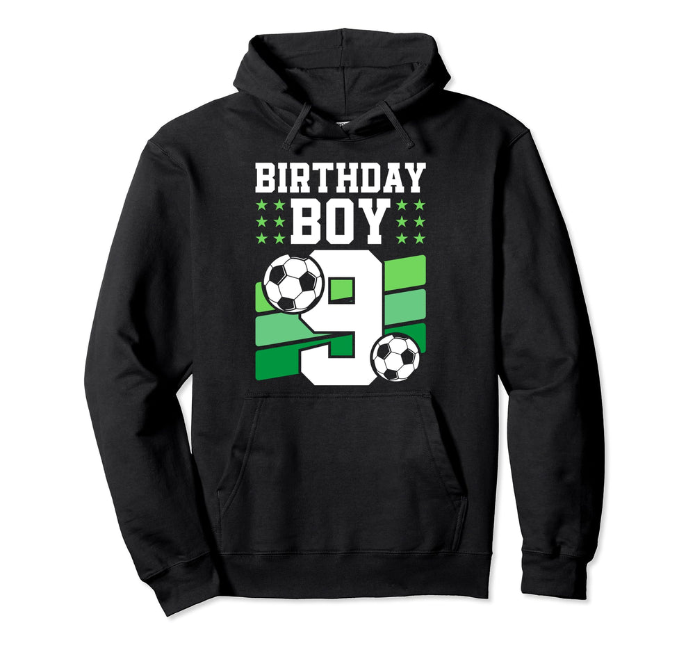 9 Years Old 9Th Birthday Gift Bday Soccer Hoodie - Unique Graphic Unisex