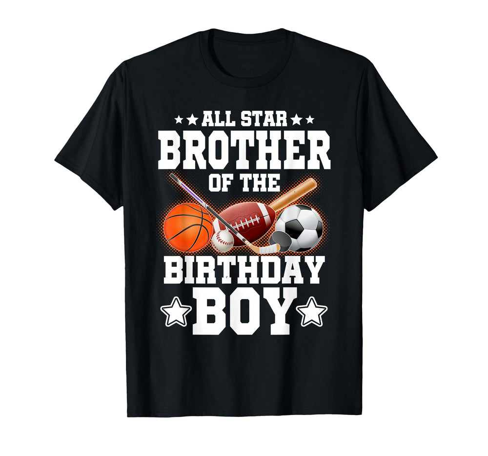 All Star Brother Birthday Basketball T-Shirt - Custom Art Print for Adults