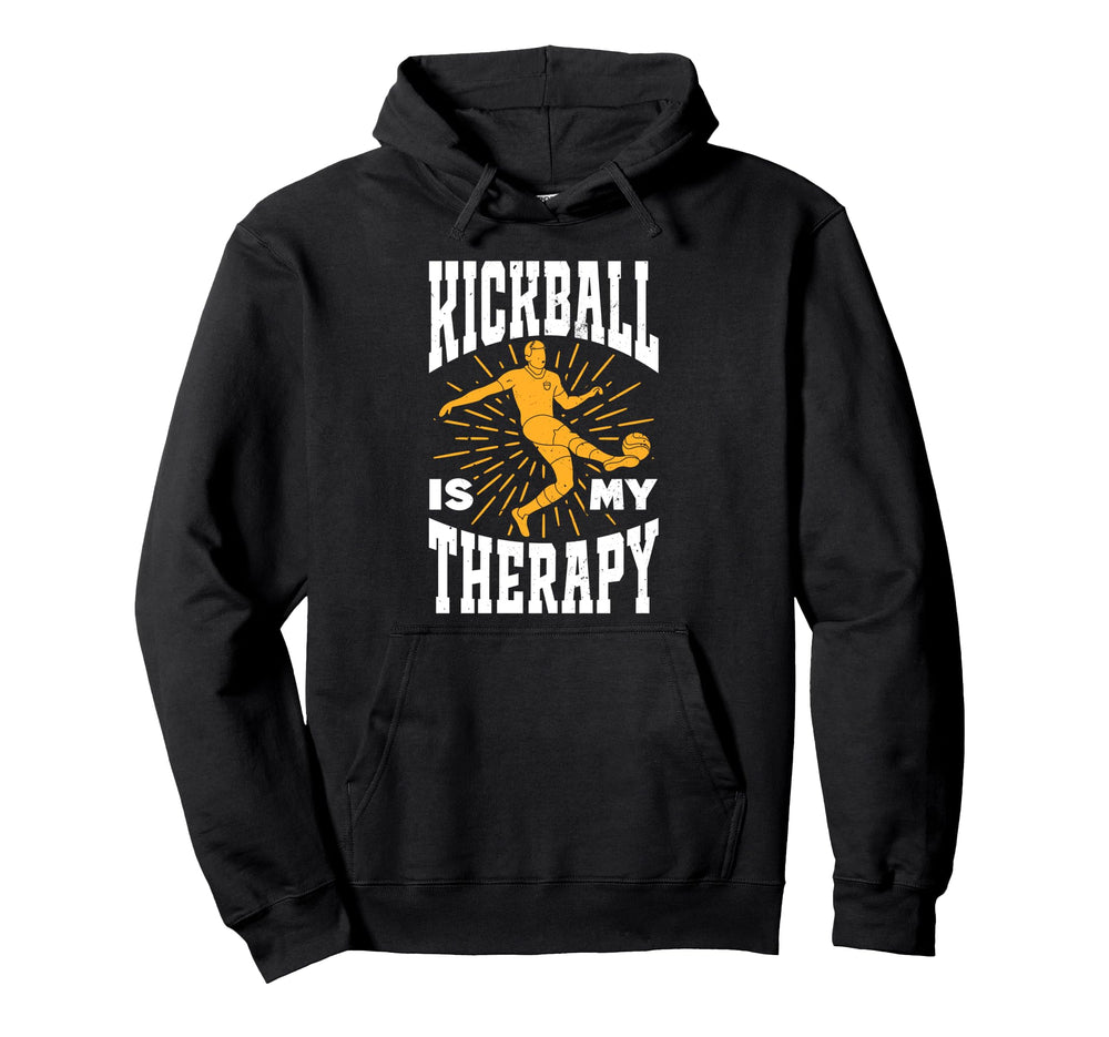 Kickball Is My Therapy Team Captain Hoodie - Fun Novelty Design Unisex