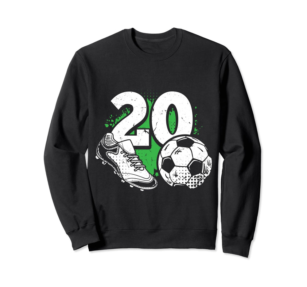 20Th Birthday Soccer Player Sweatshirt - Streetwear Style for Adults