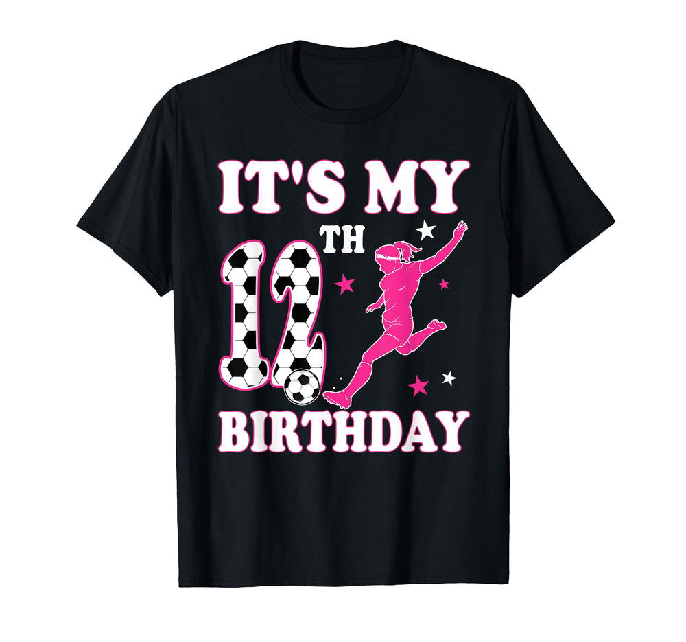 12Th Birthday Soccer Themed 12 Year T-Shirt - Casual Everyday Wear Unisex
