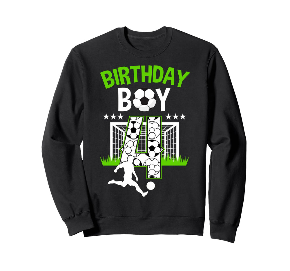 Birthday Soccer 4 Year Old Who Loves Sweatshirt - Streetwear Style Unisex