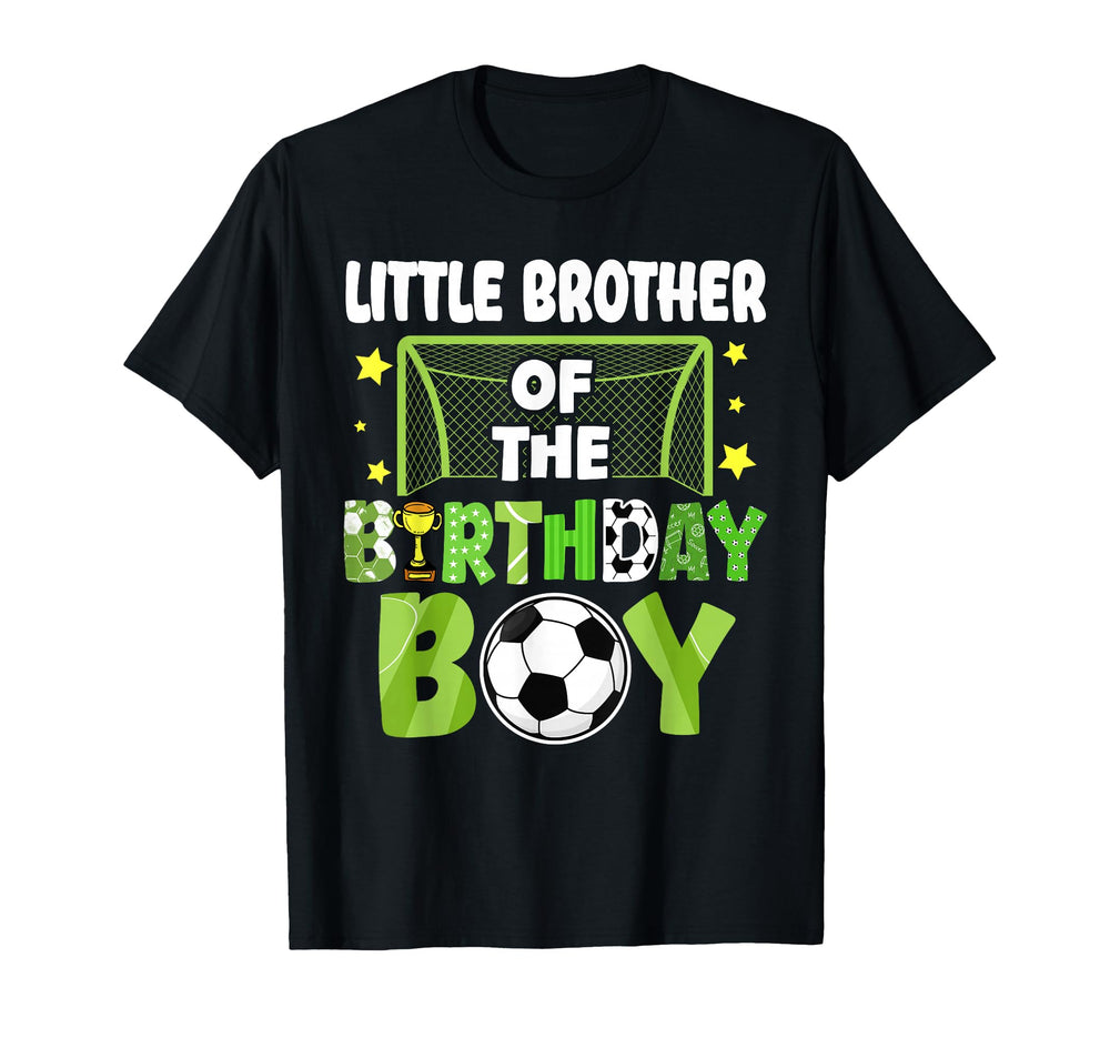 Soccer Little Brother Birthday Party T-Shirt - Unique Graphic Unisex