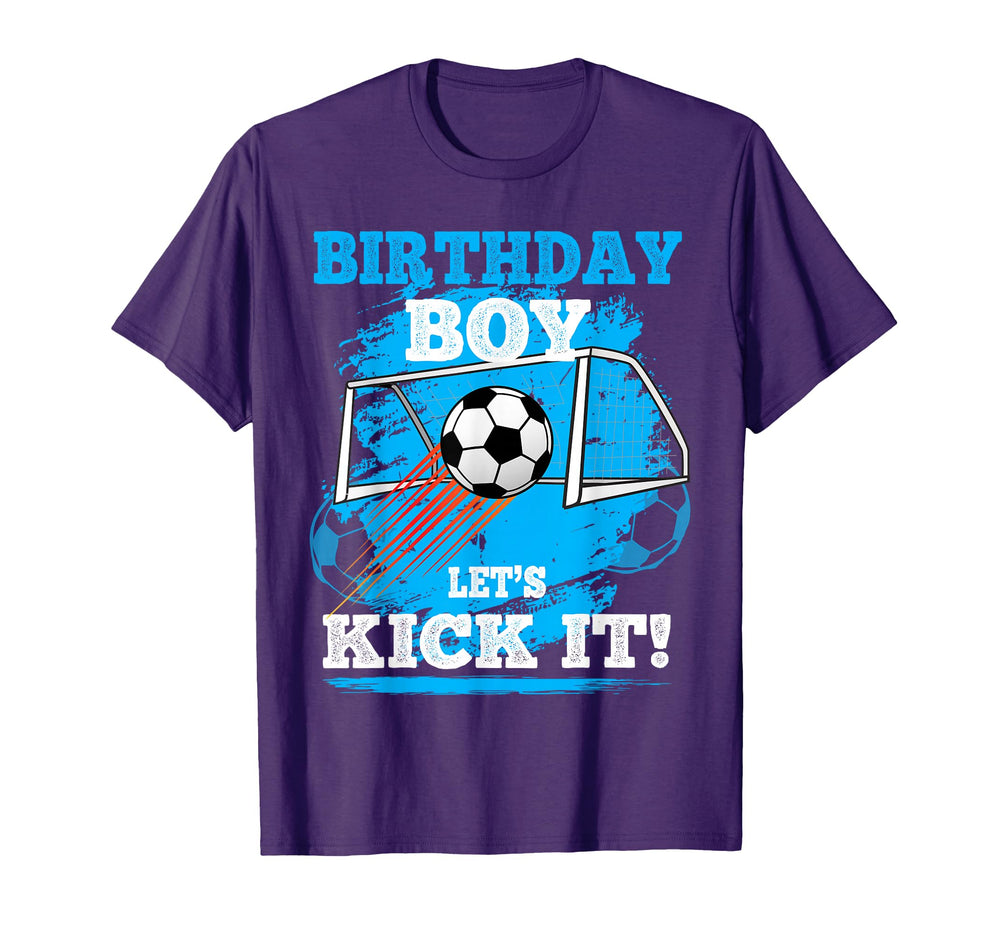 Soccer Birthday Lets Kick It Soccer T-Shirt - Unique Graphic for Adults