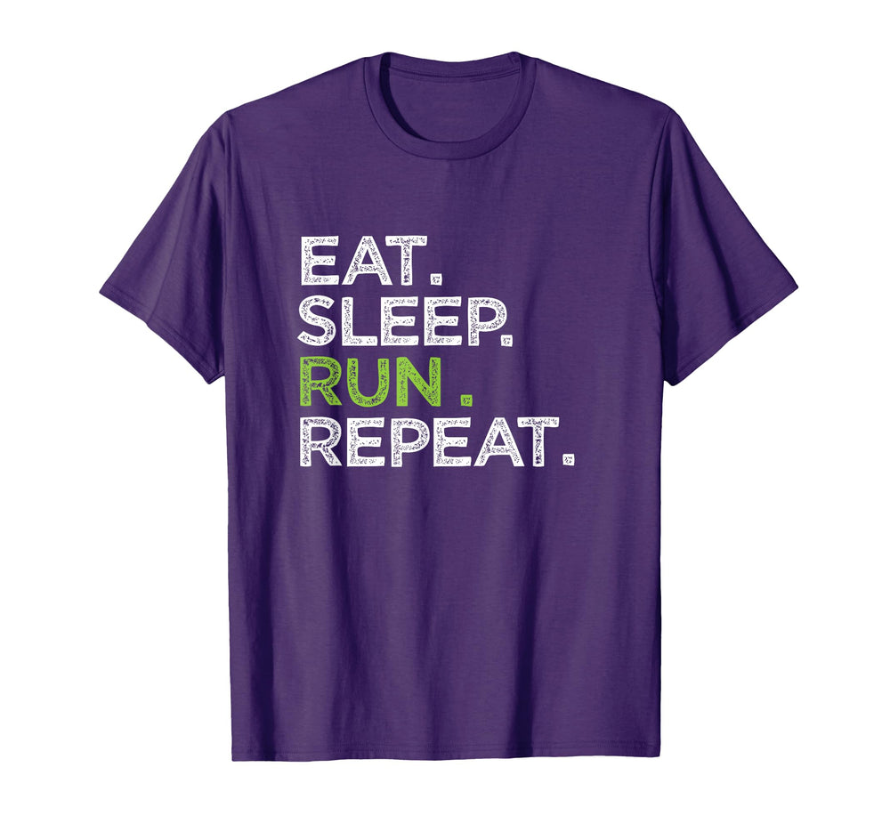 Eat Sleep Run Repeat Love Running T-Shirt - Minimalist Print for Adults