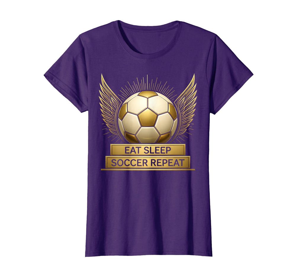 Eat Sleep Soccer Repeat Mens Soccer T-Shirt - Unique Graphic for Adults