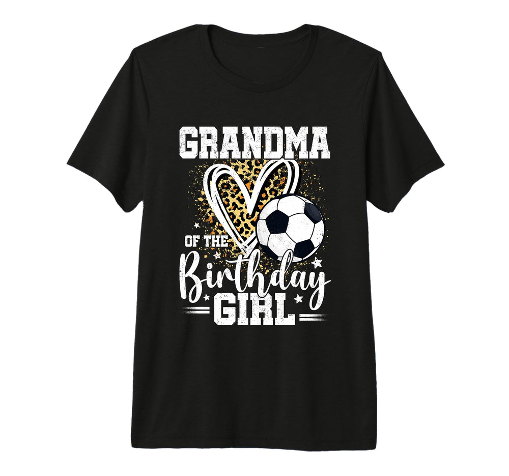 Grandma Birthday Soccer Ball Leopard T-Shirt - Streetwear Style Unisex