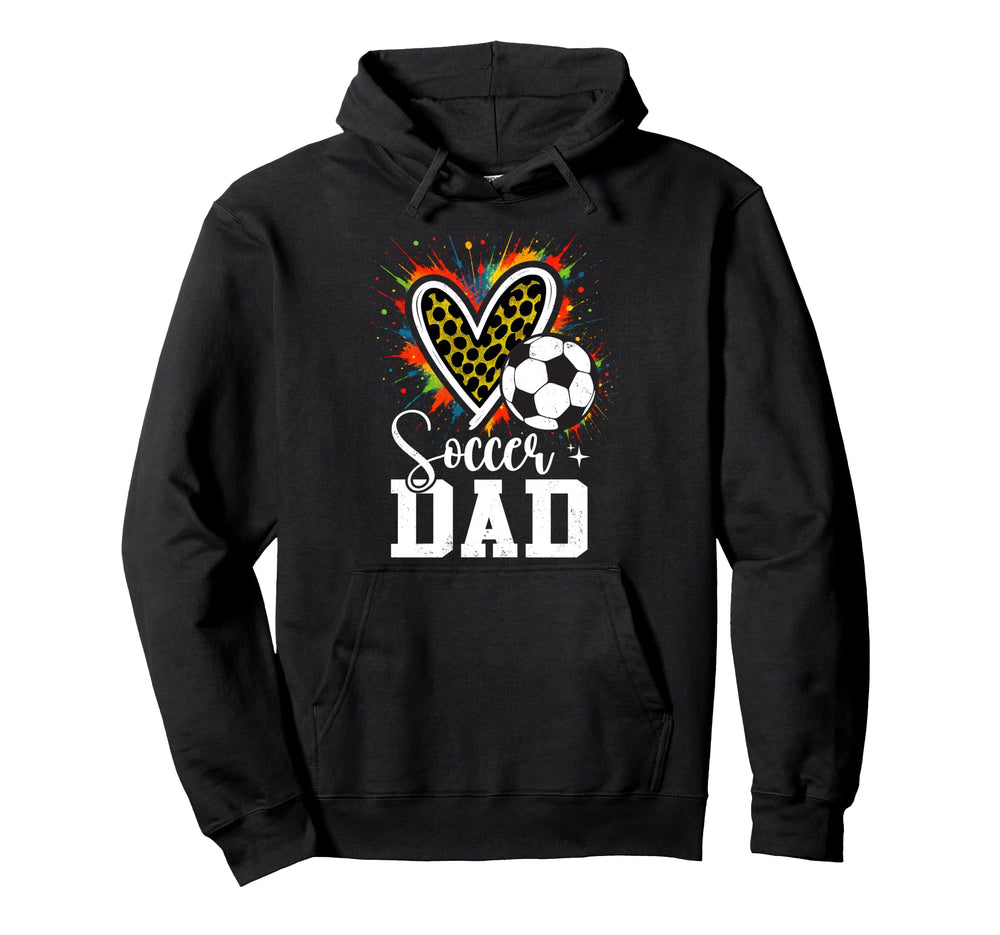Soccer Dad Leopard Heart Colorful Hoodie - Aesthetic Graphic Men Women