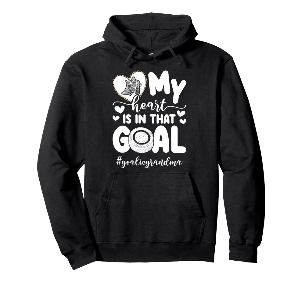 Proud Ice Hockey Goalie Grandma Hockey Hoodie - Minimalist Print Unisex