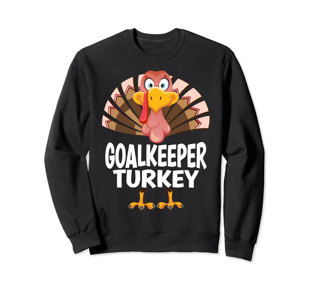 Thanksgiving Goalkeeper Turkey Sweatshirt - Graphic Print for Adults