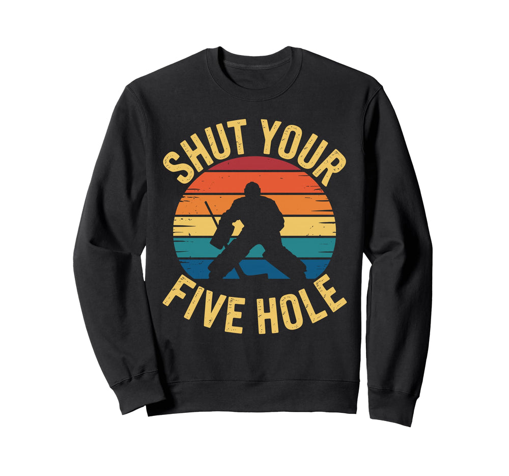 Funny Ice Hockey Goalie Art Ice Sweatshirt - Fun Novelty Design Men Women