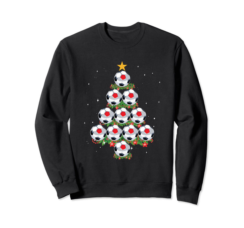 Holiday Sports Soccer Santa Sweatshirt - Graphic Print Men Women