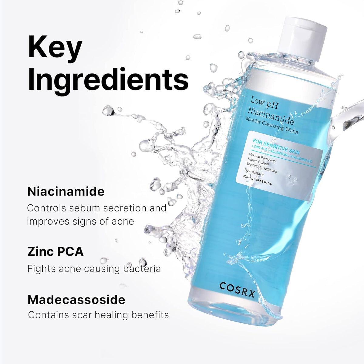 Cosrx Low pH Niacinamide Micellar Cleansing Water - Snipetell