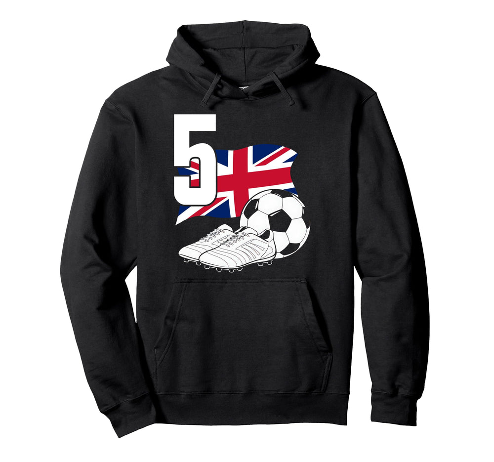 5 Soccer Birthday Gift Soccer Fan Sports Hoodie - Graphic Print Men Women