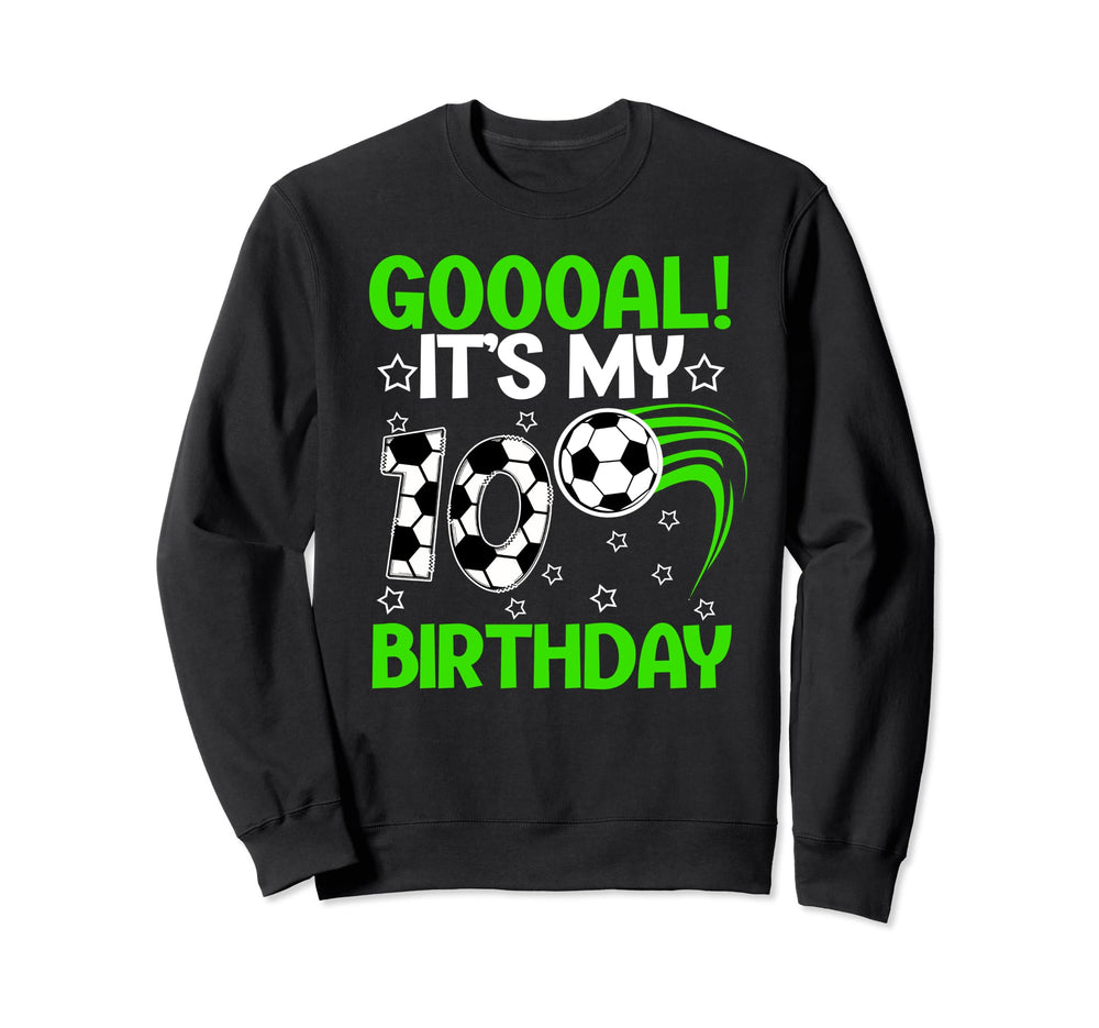 10Th Birthday Party Soccer Ten Year Sweatshirt - Graphic Print Men Women