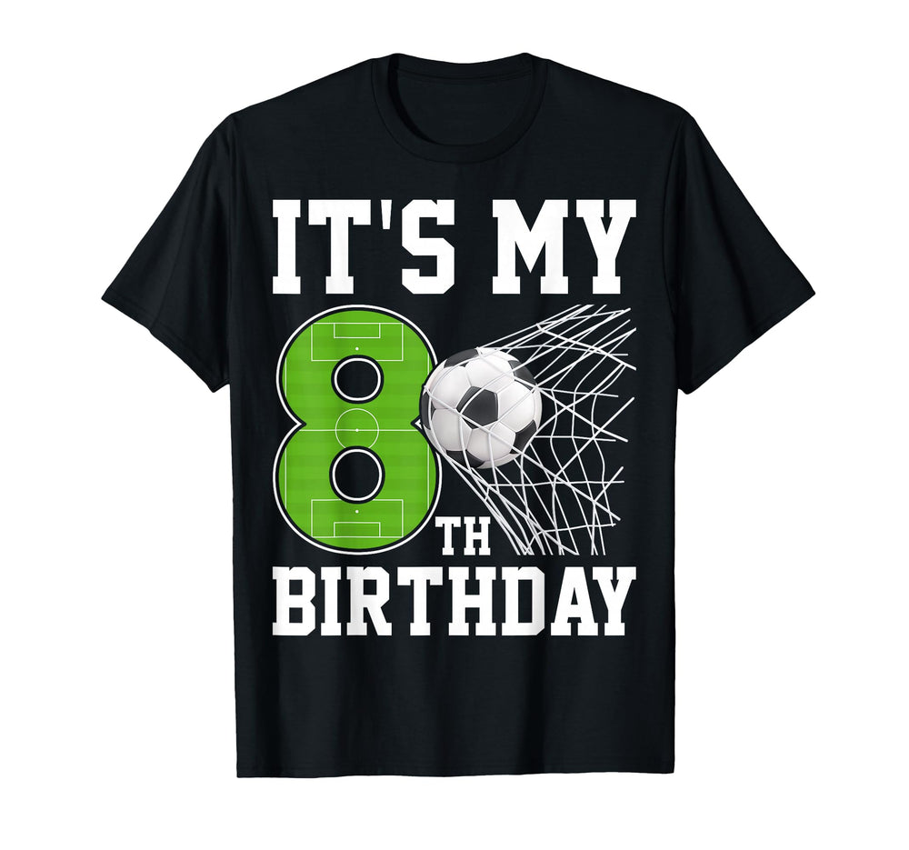 Its My 8Th Birthday Soccer Player 8 T-Shirt - Minimalist Print Unisex