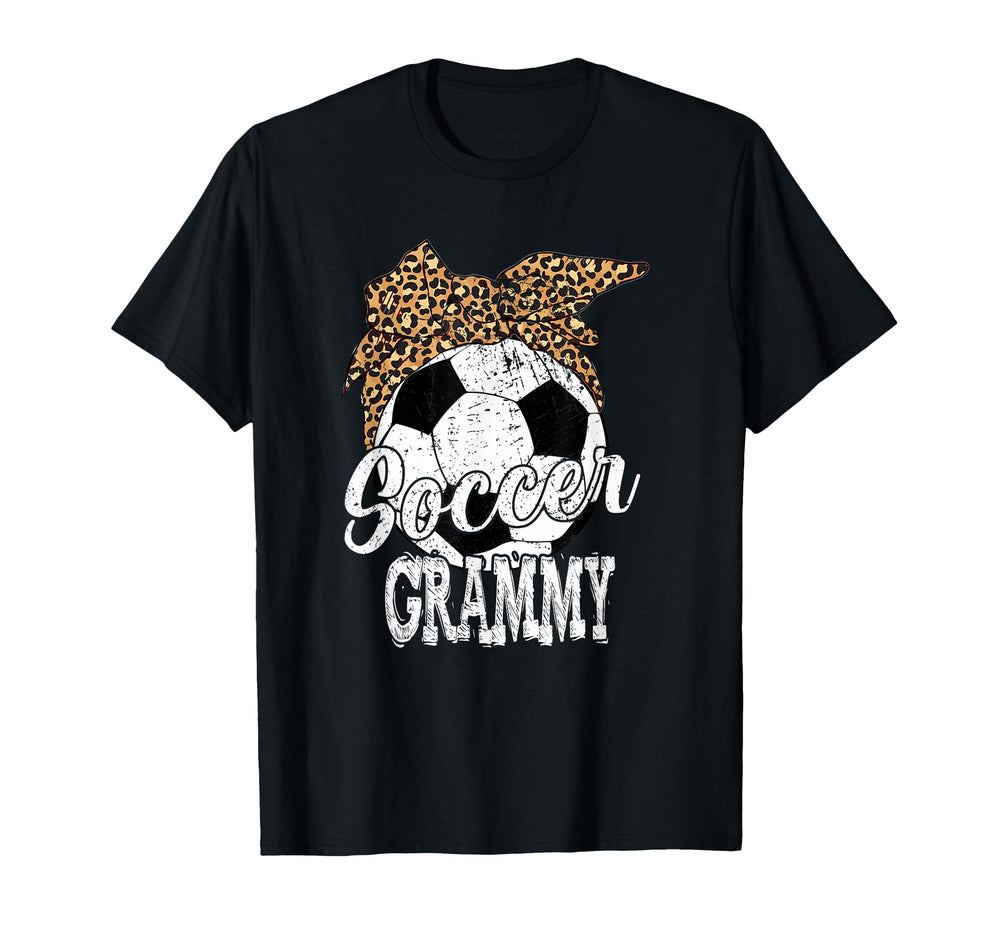 Soccer Grammy Leopard Funny Mothers Day T-Shirt - Minimalist Print Unisex