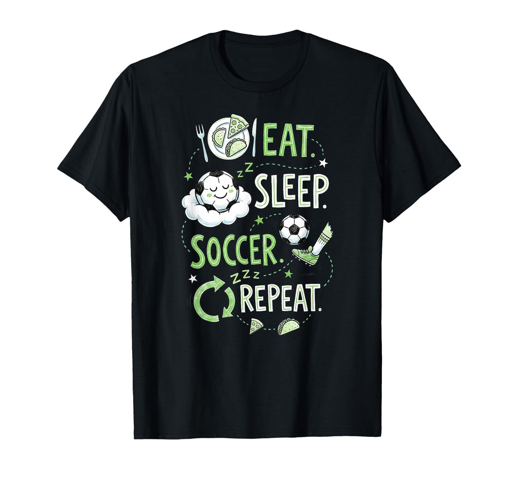 Soccer Player Soccer Lover Eat T-Shirt - Fun Novelty Design Men Women
