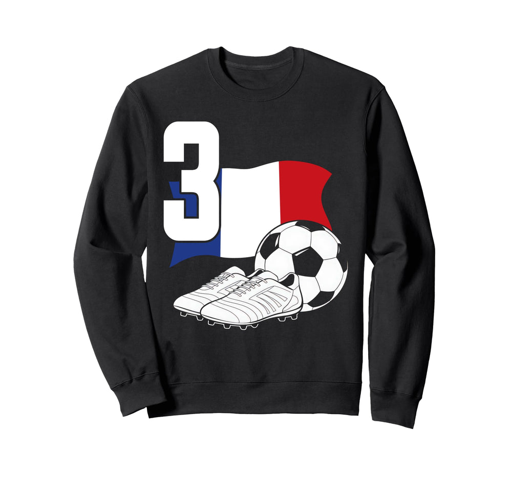 3 Soccer Birthday Gift Soccer Fan Sweatshirt - Streetwear Style Unisex