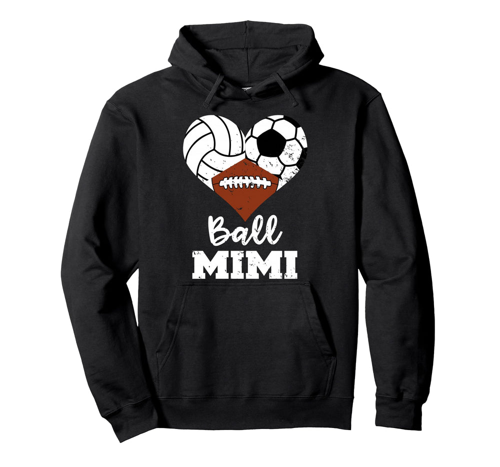 Ball Mimi Heart Funny Volleyball Soccer Hoodie - Novelty Apparel Unisex