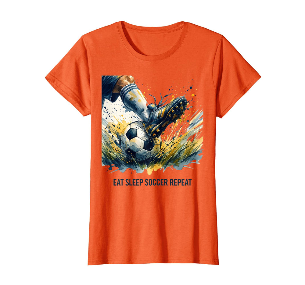 Soccer Eat Sleep Soccer Repeat T-Shirt - Casual Everyday Wear Unisex