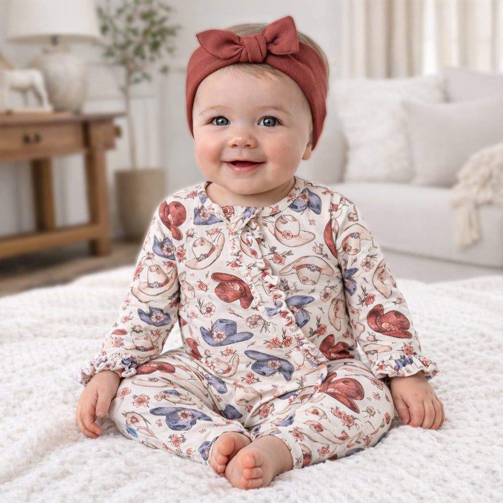 Wildflower Rodeo Cowgirl Zipper Romper - Bamboo Baby Tesa Babe