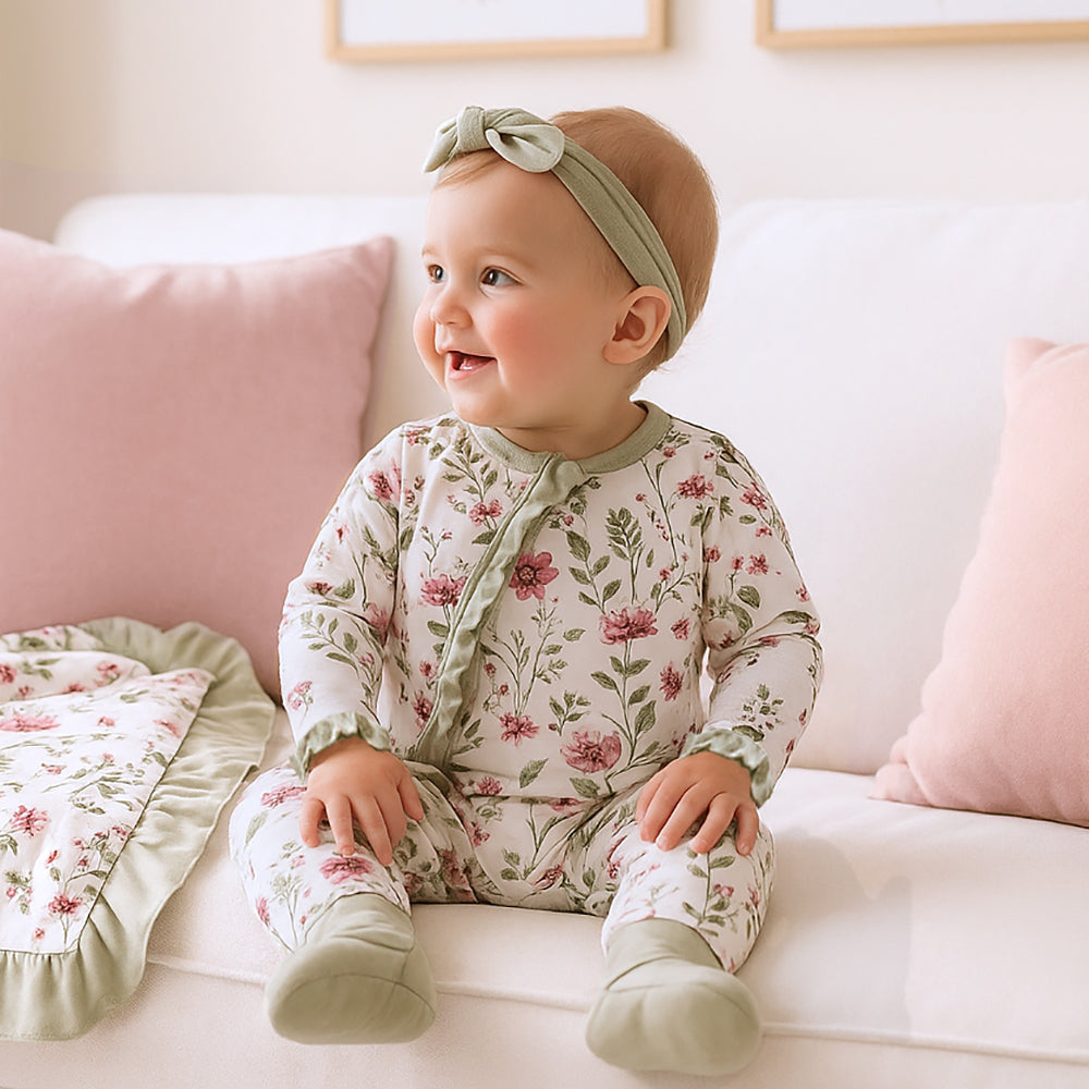 Pretty Petals Bamboo Zipper Romper - Mommy and Me Tesa Babe