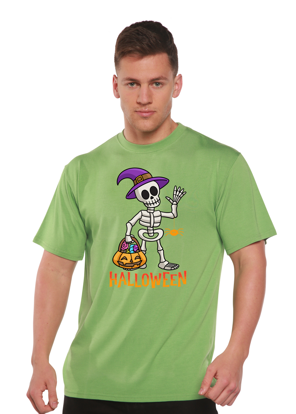 Happy Halloween Unisex Bamboo Viscose/Organic Cotton Short Sleeve Graphic T-Shirt
