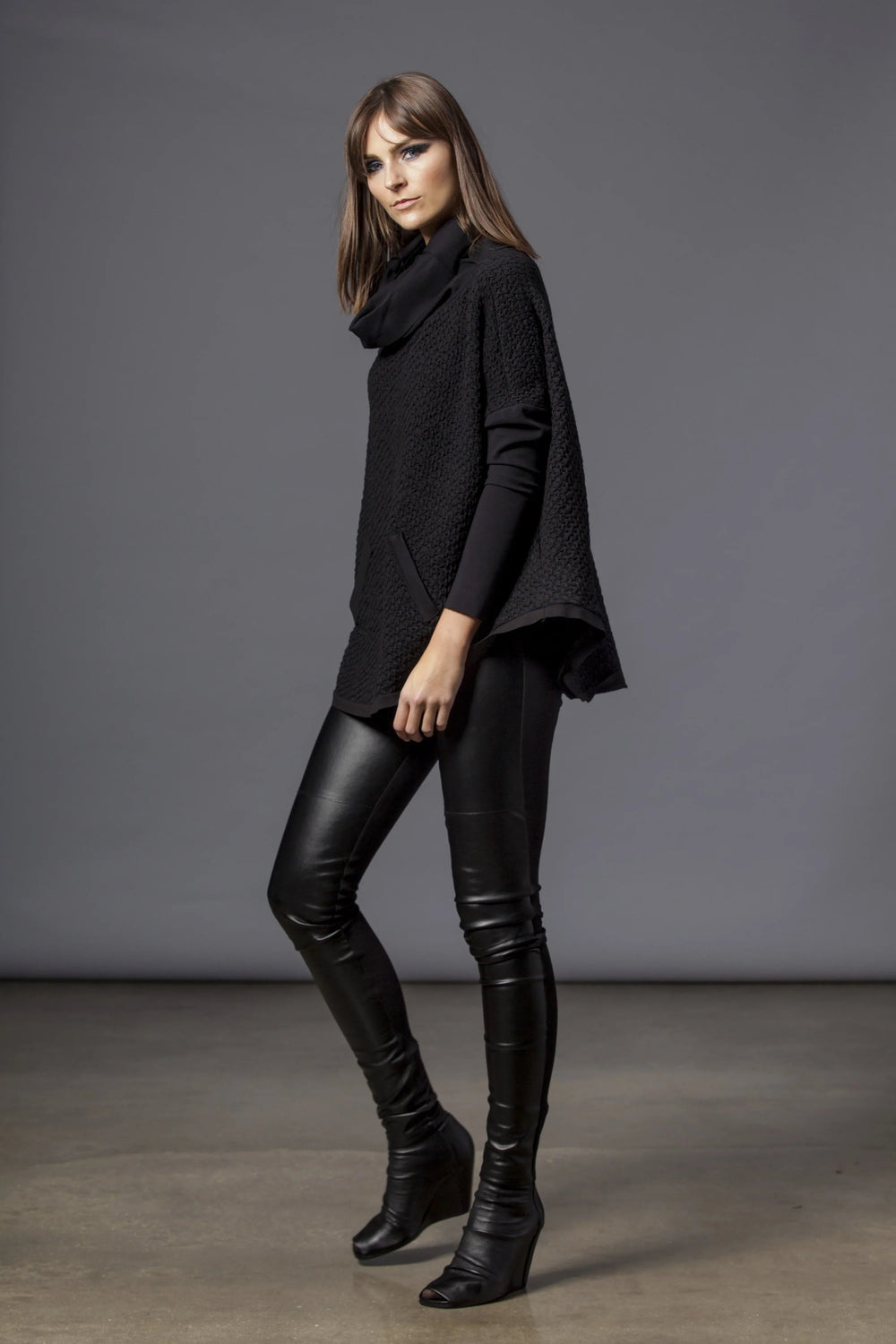 Texture Cowl Sweater