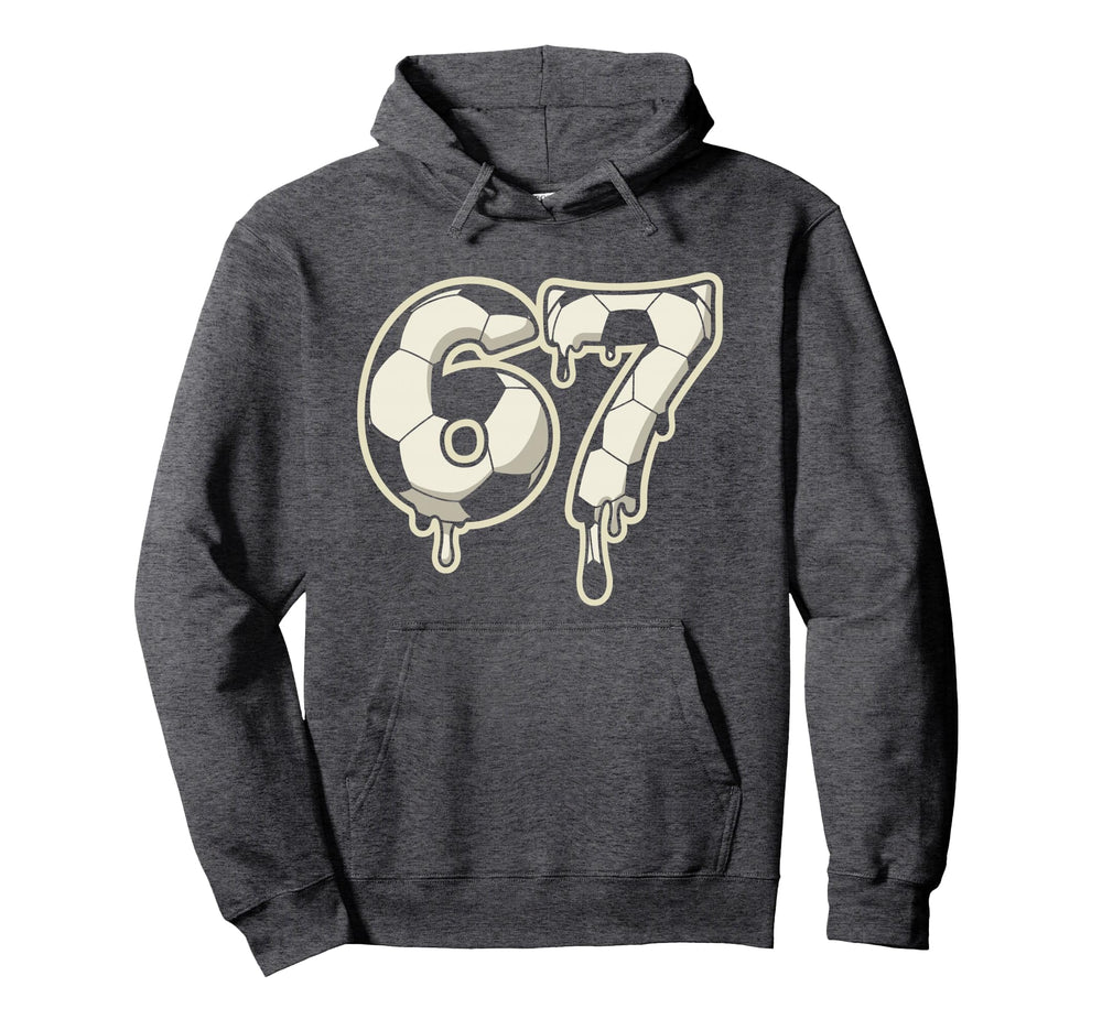 6 7 Soccer Ball Drip Six Seven Meme Hoodie - Graphic Print Unisex