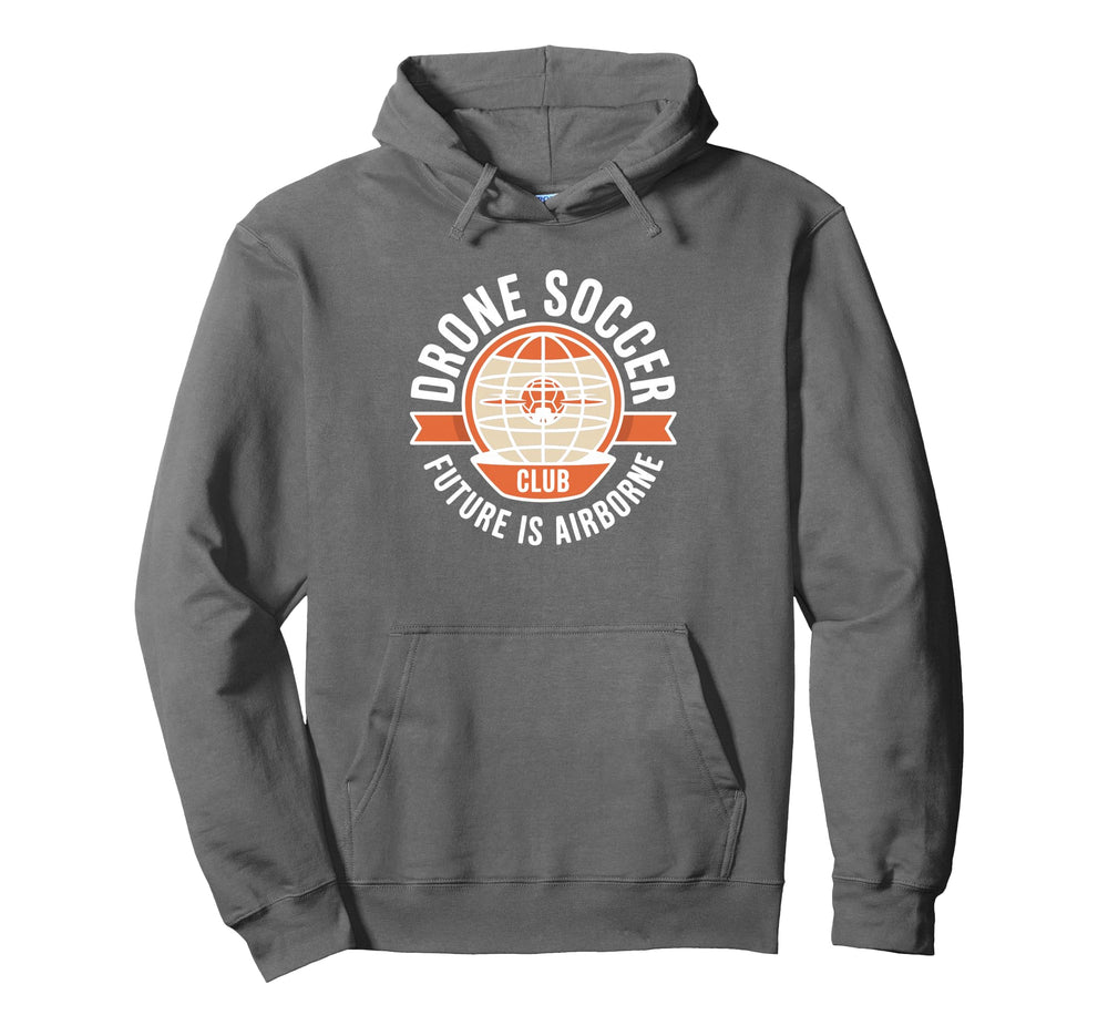 Drone Soccer Club Team Emblem Hoodie - Casual Everyday Wear for Adults