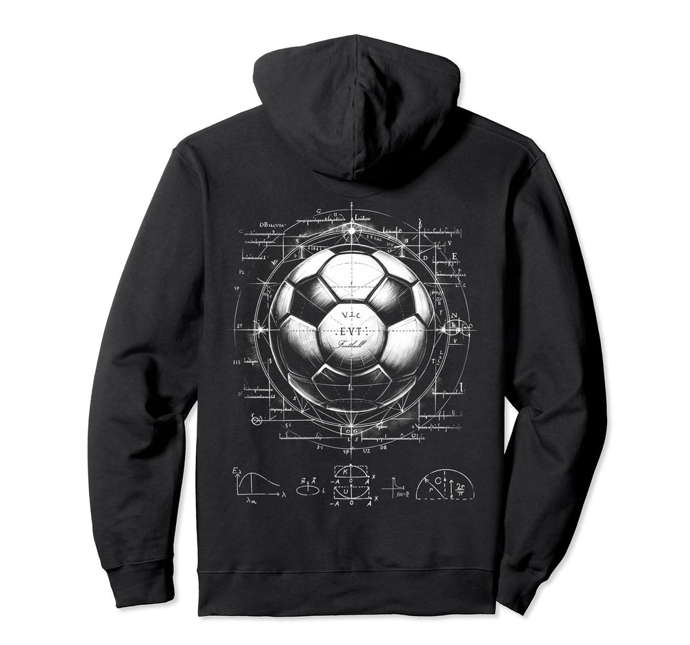 Soccer Patent Drawing Coach Football Hoodie - Custom Art Print Men Women